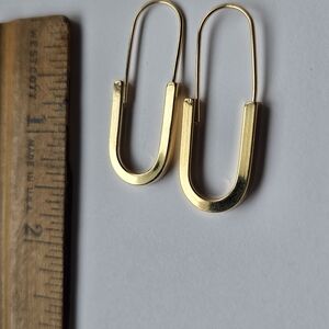 3/$30 NEW Pair 16k Gold Plated Hoop Earrings